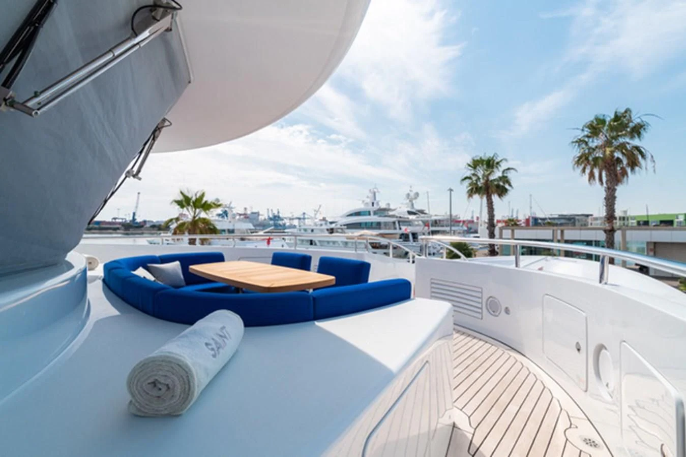 a pool on a boat aboard ALI BABA Yacht for Sale