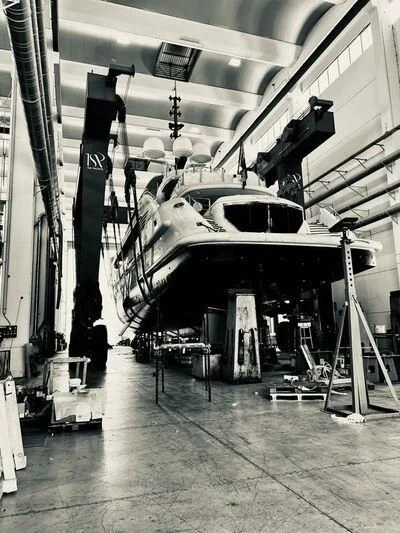 a machine inside a building aboard ALI BABA Yacht for Sale