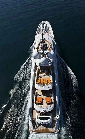 a ship in the water aboard ALI BABA Yacht for Sale