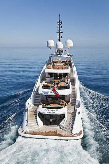 a ship in the water aboard ALI BABA Yacht for Sale
