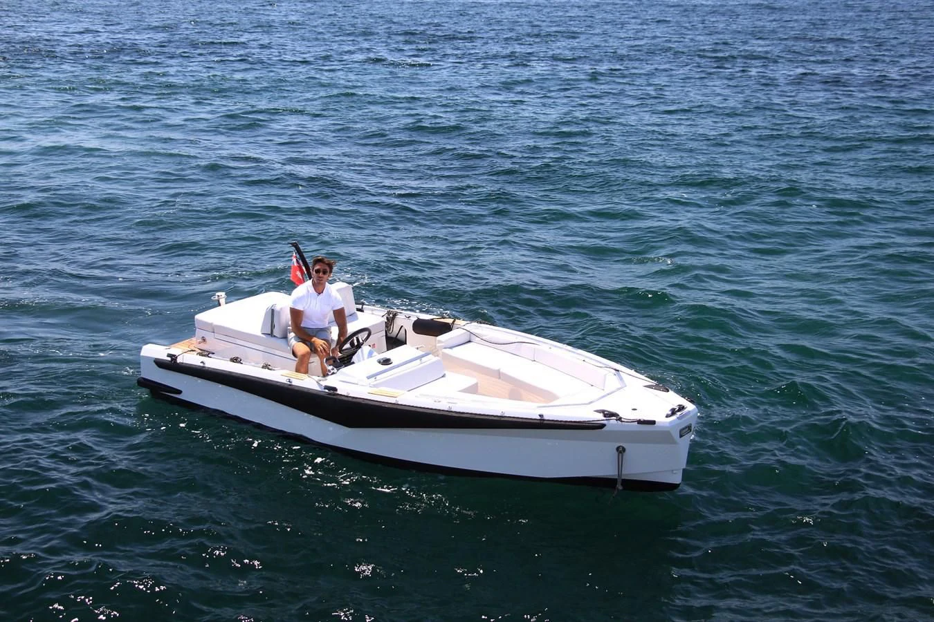 a person on a boat aboard ALI BABA Yacht for Sale