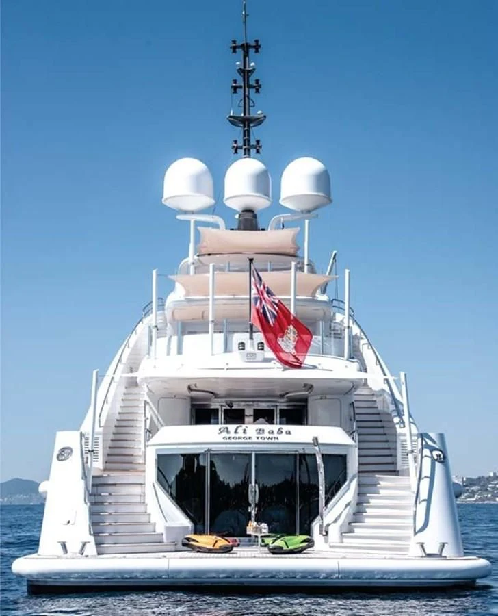 a boat with a light on top aboard ALI BABA Yacht for Sale