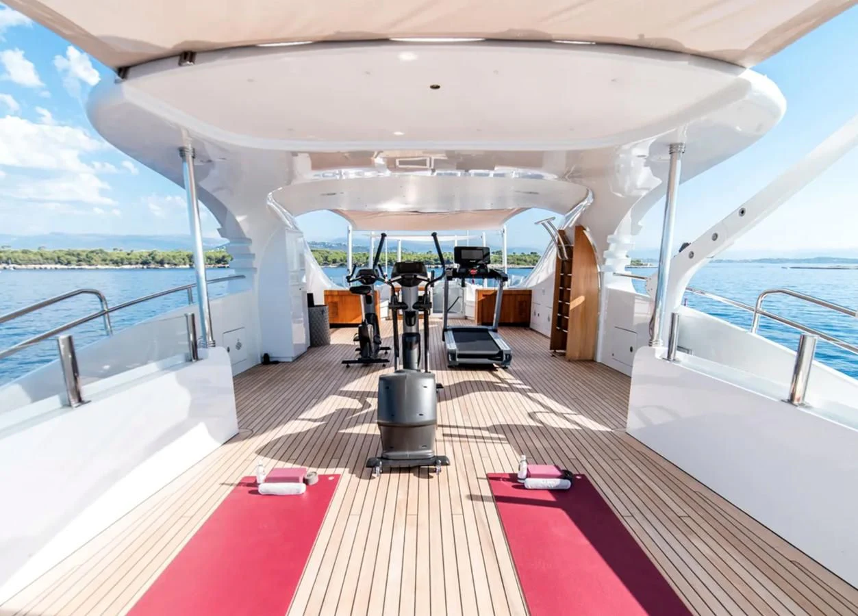 inside of a boat aboard ALI BABA Yacht for Sale