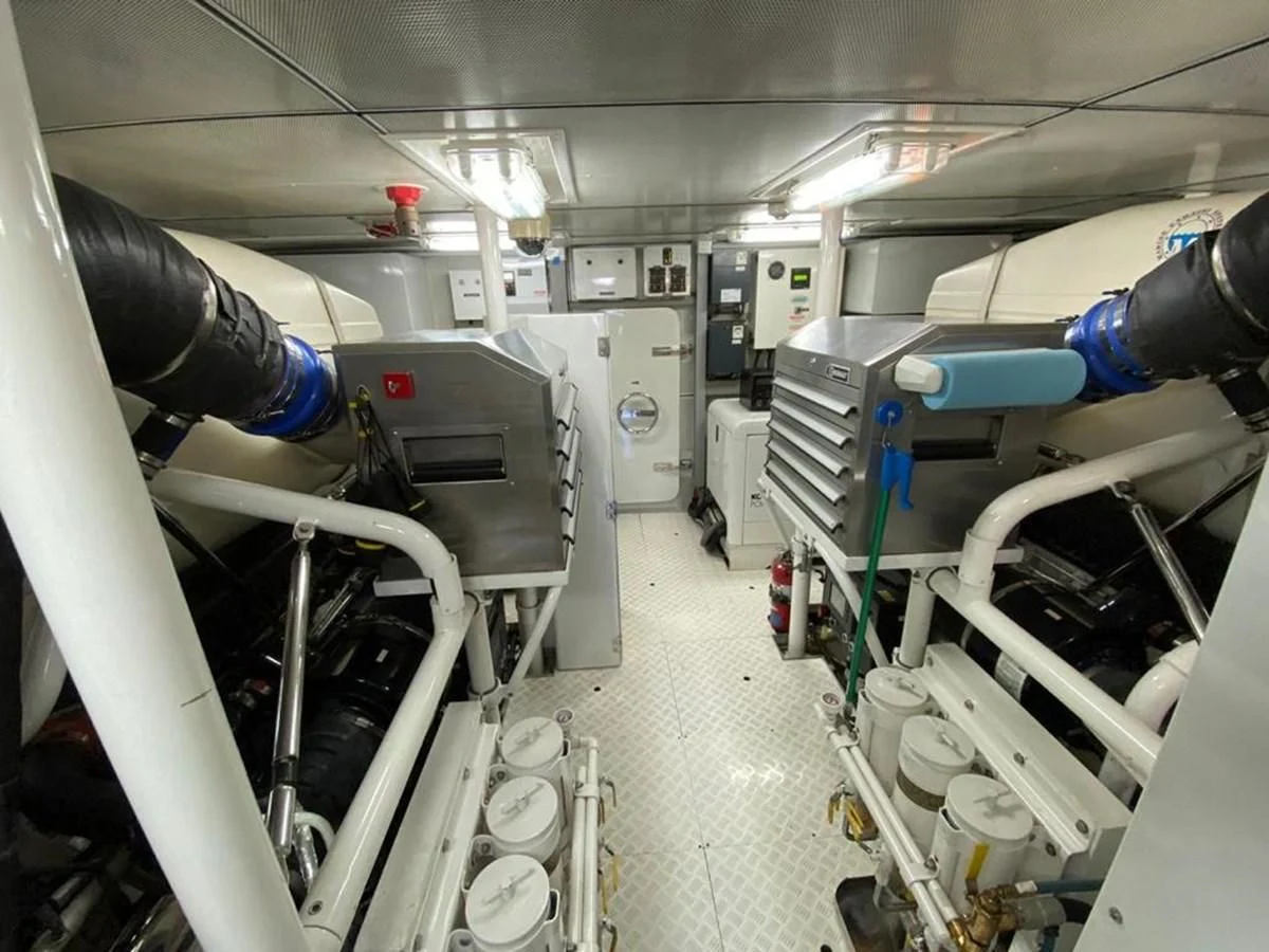 a room with machinery aboard BLUE STEELE Yacht for Sale