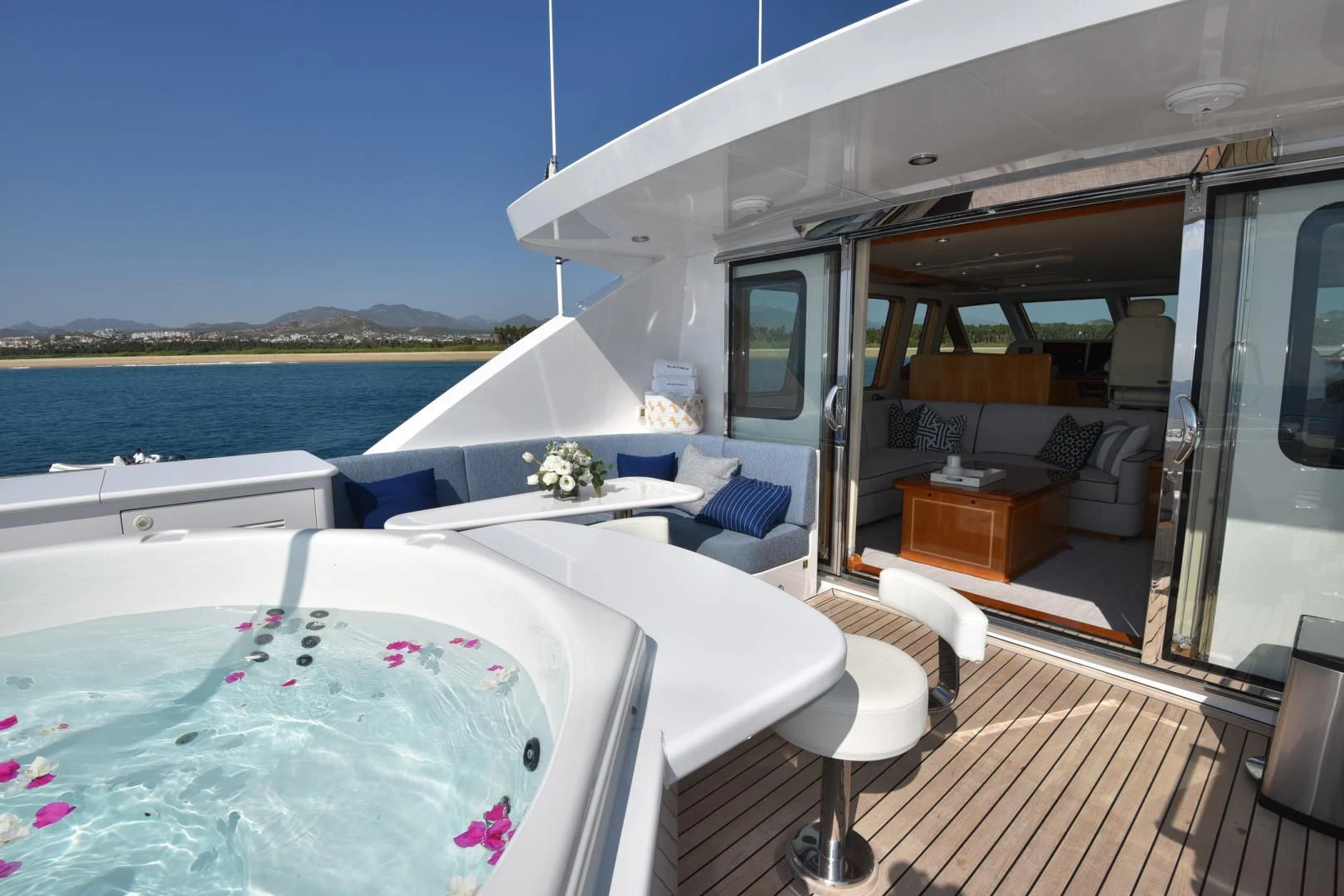 a boat on the water aboard BLUE STEELE Yacht for Sale