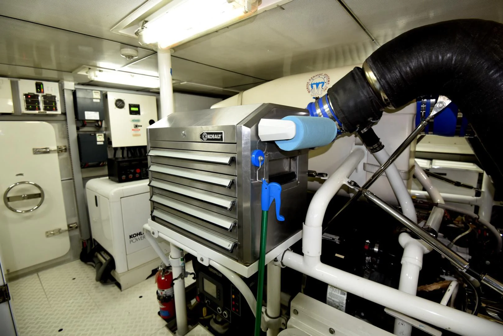 a machine in a factory aboard BLUE STEELE Yacht for Sale