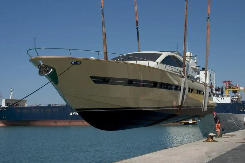 a boat docked at a pier aboard CORSER 2 Yacht for Sale