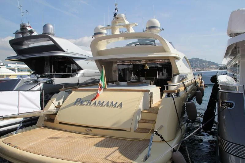a boat docked at a pier aboard CORSER 2 Yacht for Sale