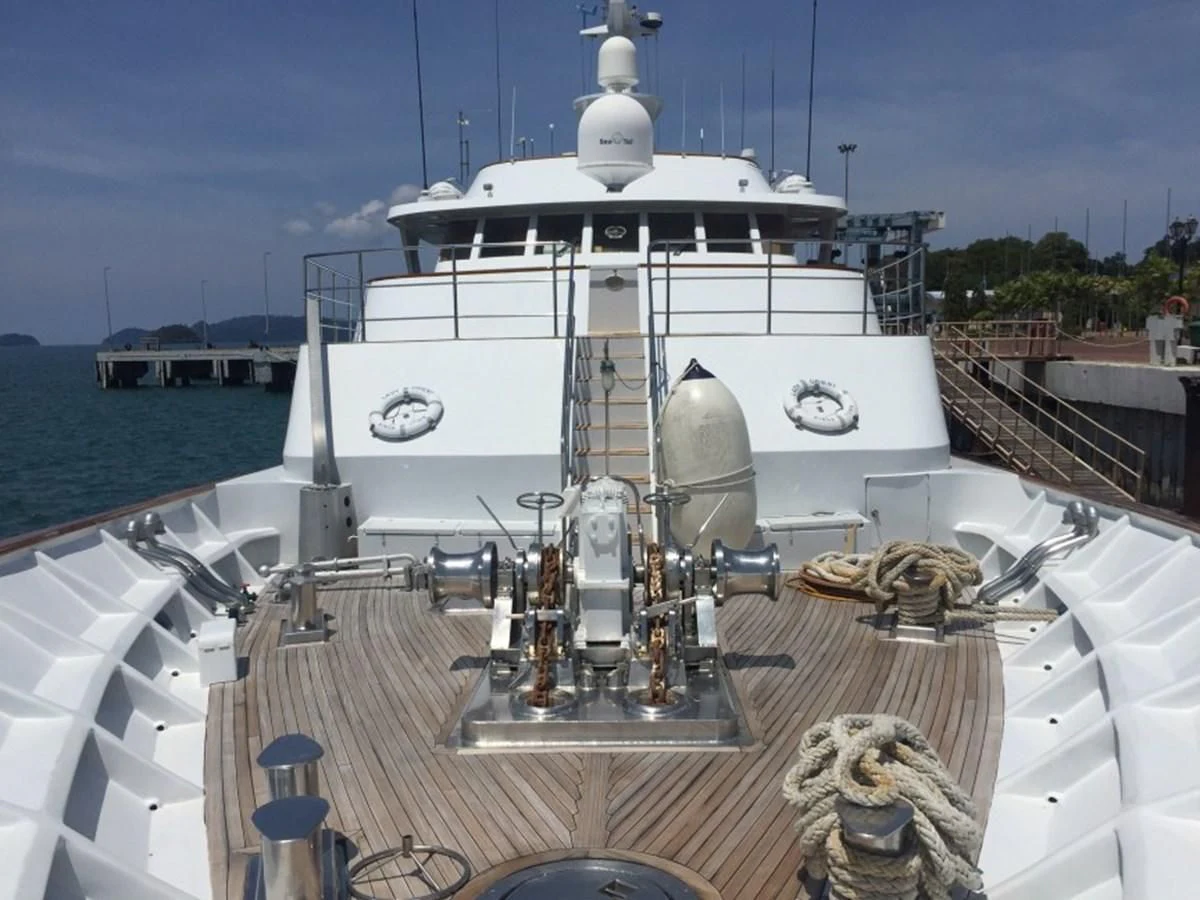 a large ship on the water aboard LANGKAWI LADY Yacht for Sale