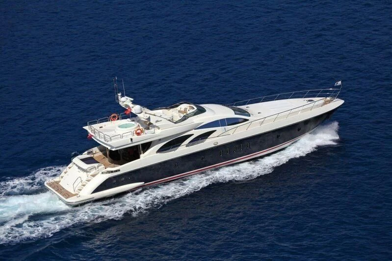 a boat on the water aboard SKAZKA Yacht for Sale
