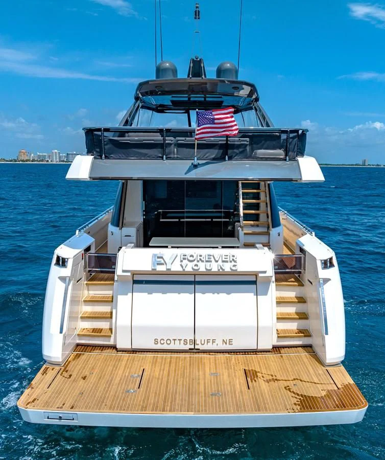 a boat on the water aboard SUNSATION Yacht for Sale