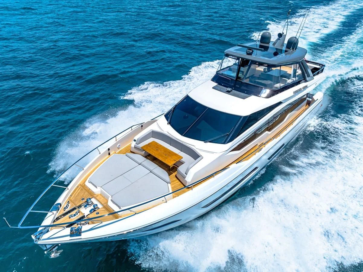 a boat on the water aboard SUNSATION Yacht for Sale