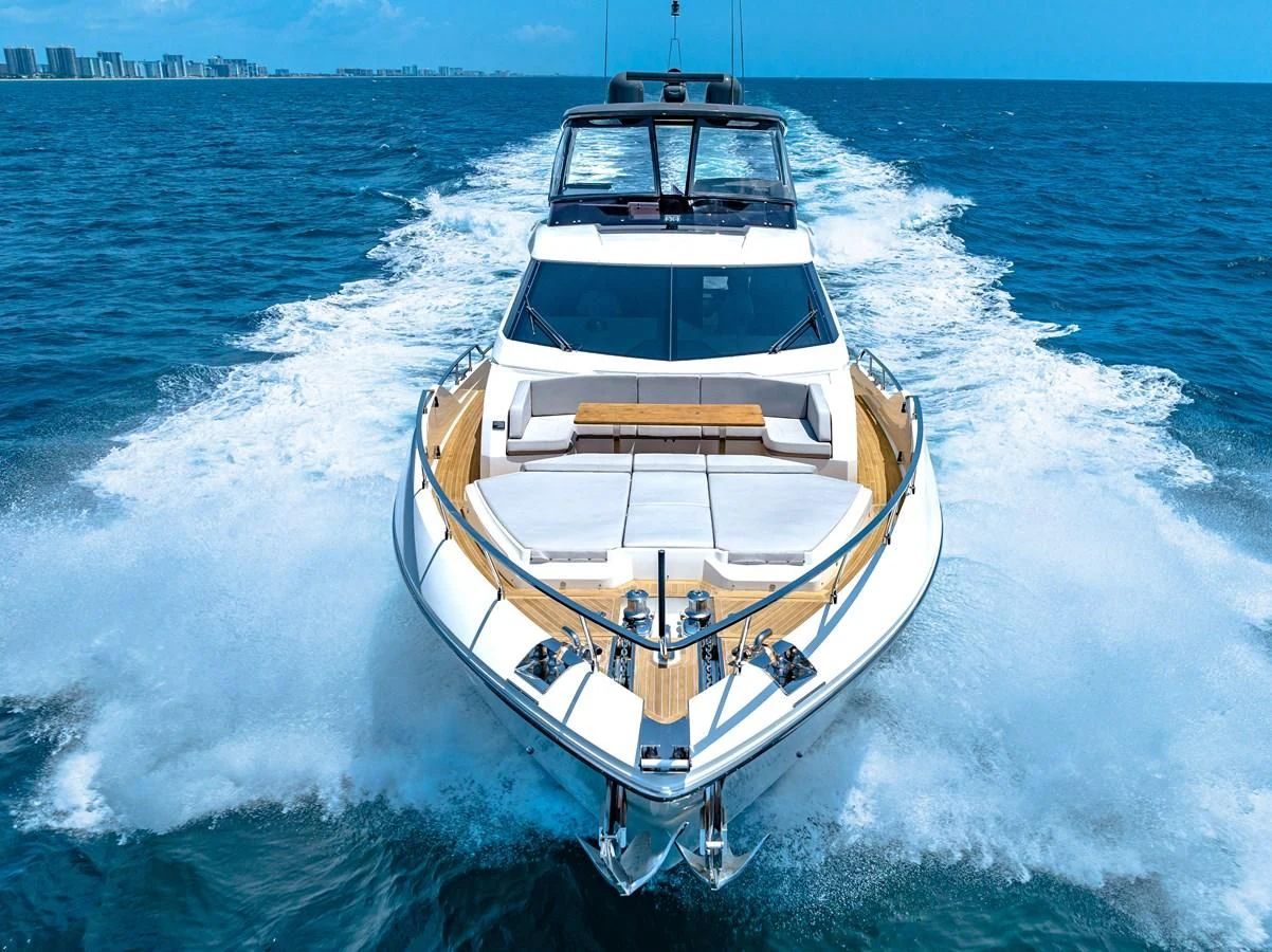 a boat on the water aboard SUNSATION Yacht for Sale
