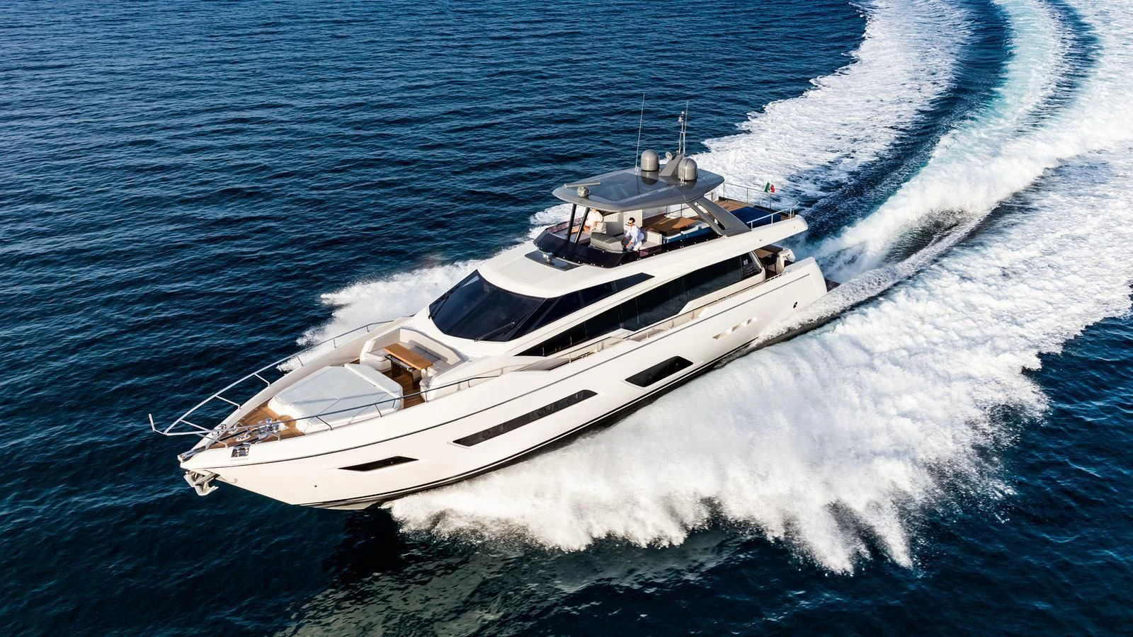 a boat on the water aboard SUNSATION Yacht for Sale