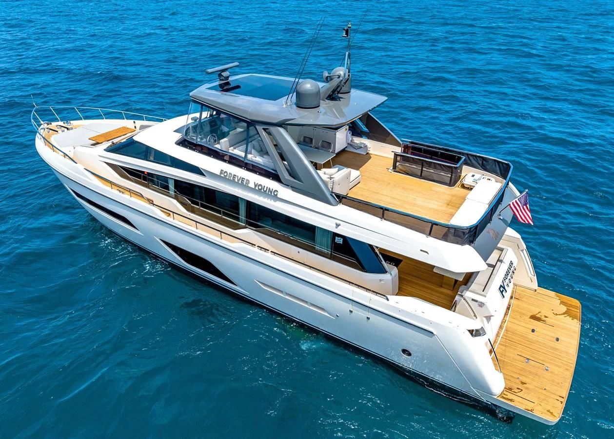 a boat on the water aboard SUNSATION Yacht for Sale