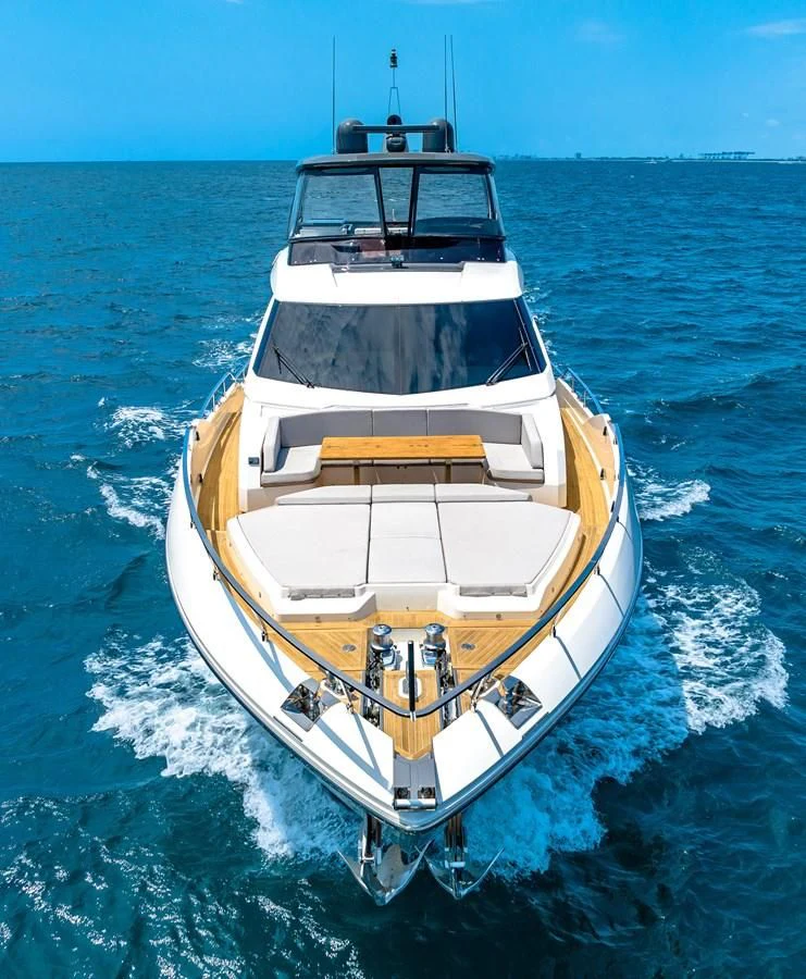 a boat on the water aboard SUNSATION Yacht for Sale