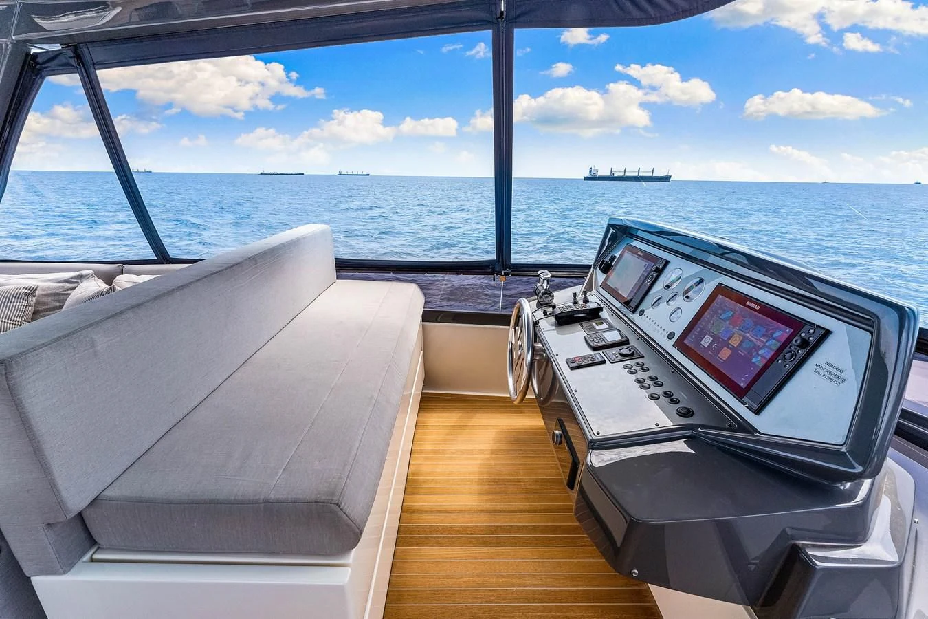 a boat on the water aboard SUNSATION Yacht for Sale