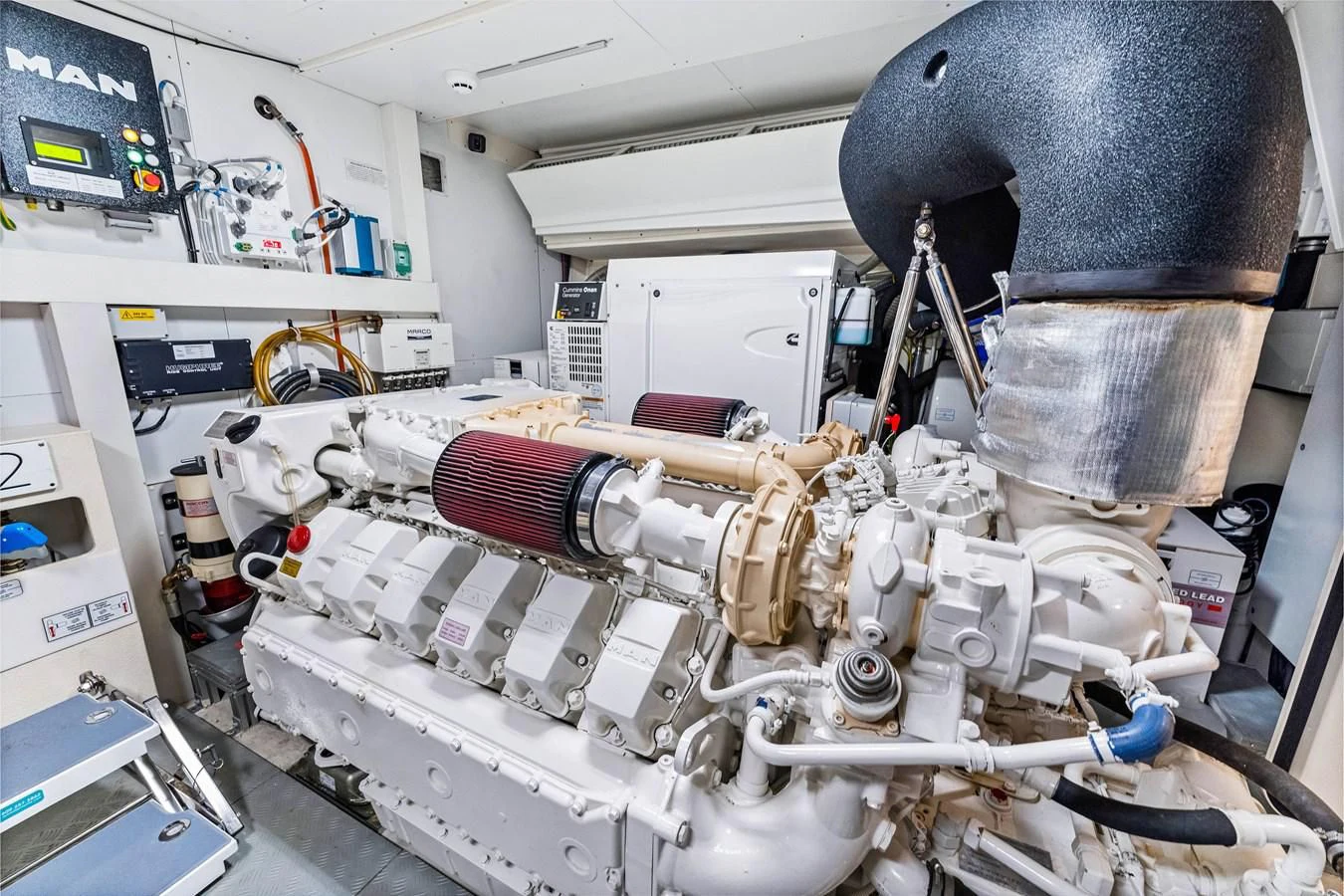 a machine with wires aboard SUNSATION Yacht for Sale
