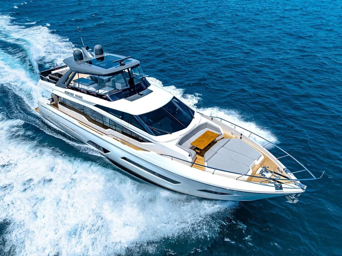 a boat on the water aboard SUNSATION Yacht for Sale