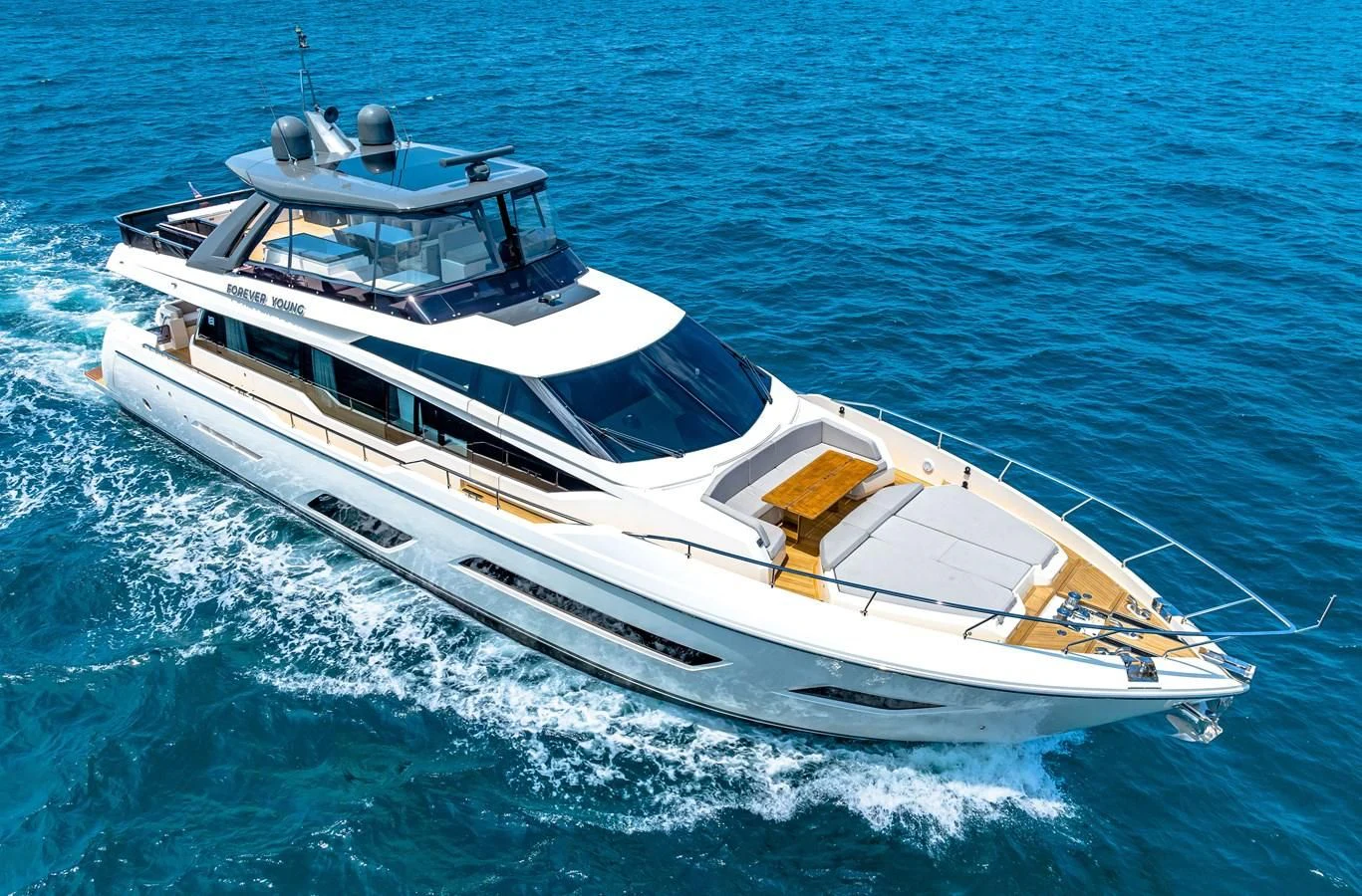 a boat on the water aboard SUNSATION Yacht for Sale