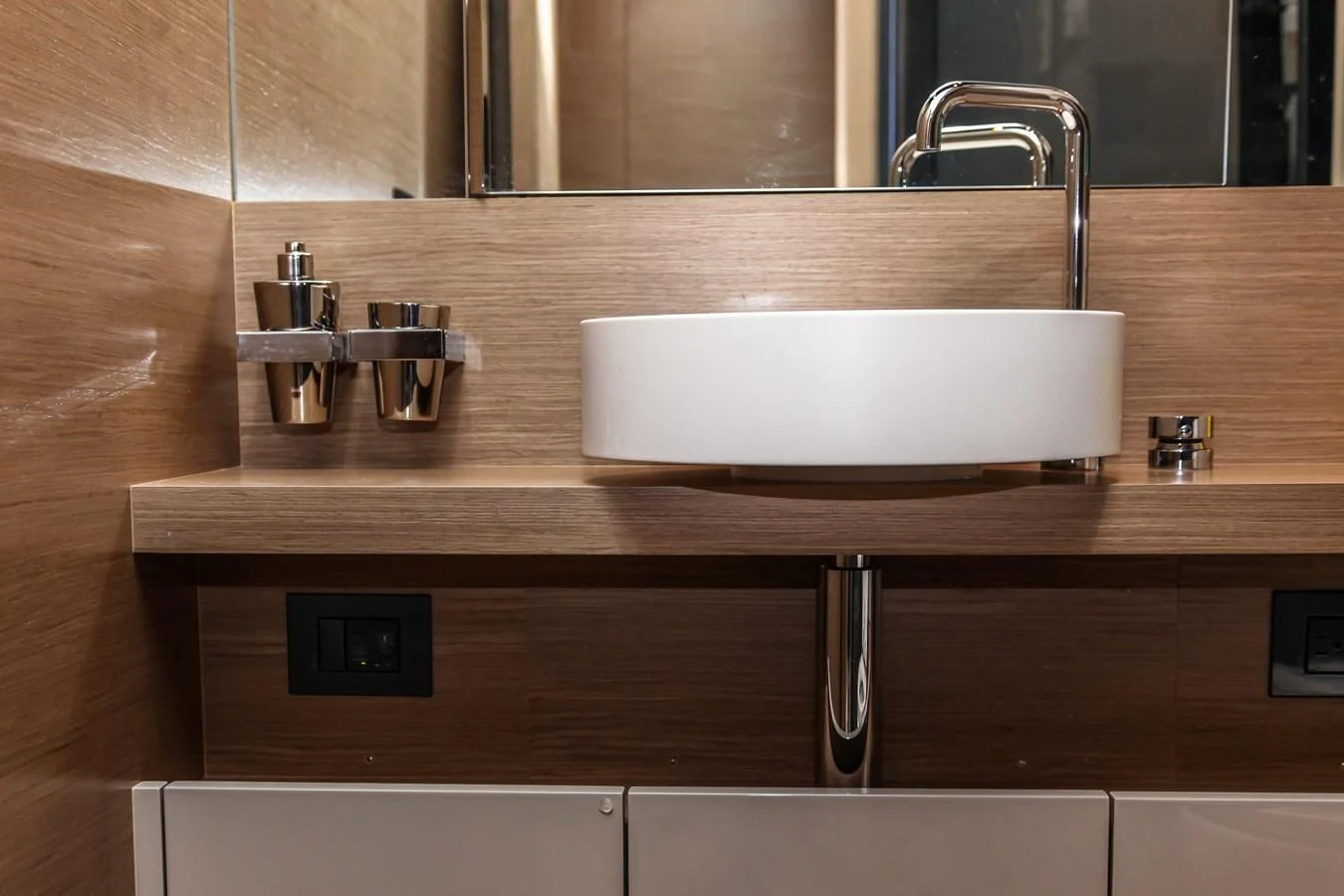 a sink with a faucet aboard SUNSATION Yacht for Sale
