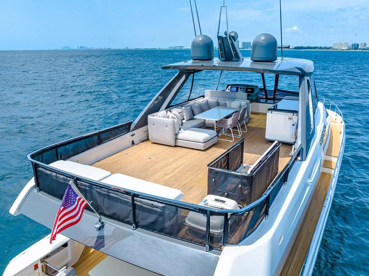 a boat on the water aboard SUNSATION Yacht for Sale