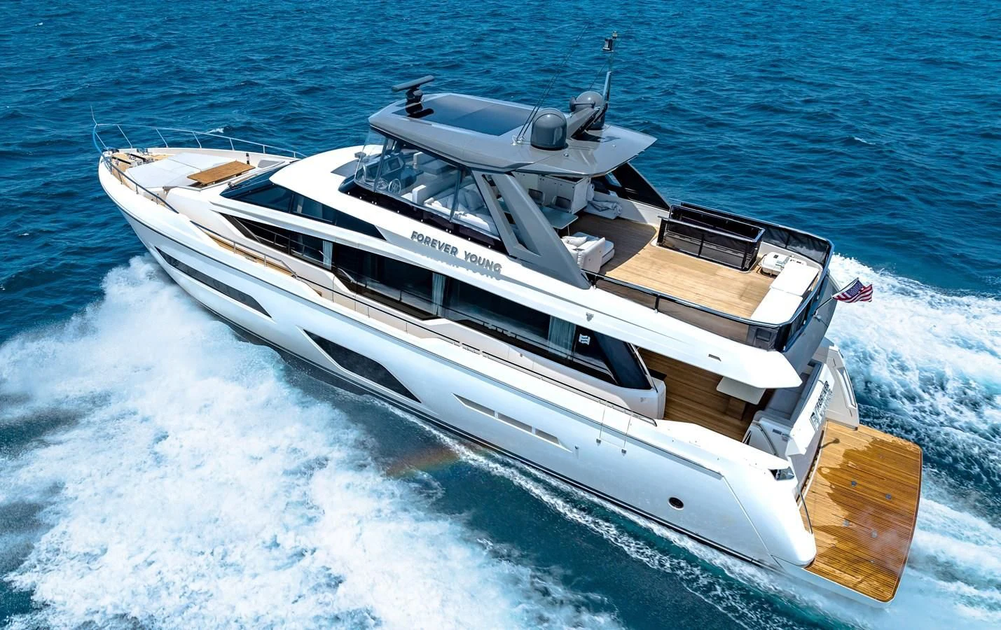a boat on the water aboard SUNSATION Yacht for Sale