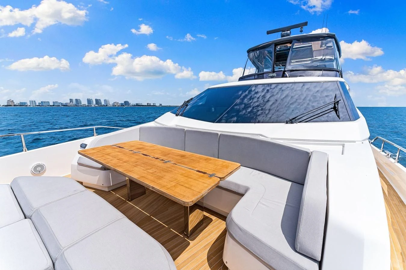a boat on the water aboard SUNSATION Yacht for Sale