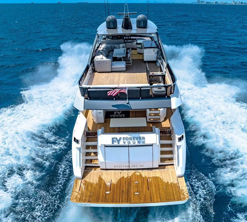 a boat on the water aboard SUNSATION Yacht for Sale