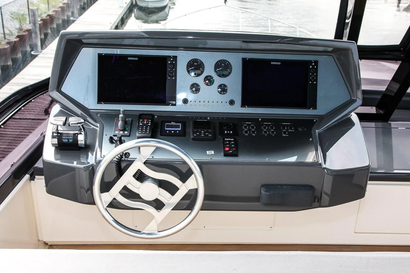 the inside of a car aboard SUNSATION Yacht for Sale