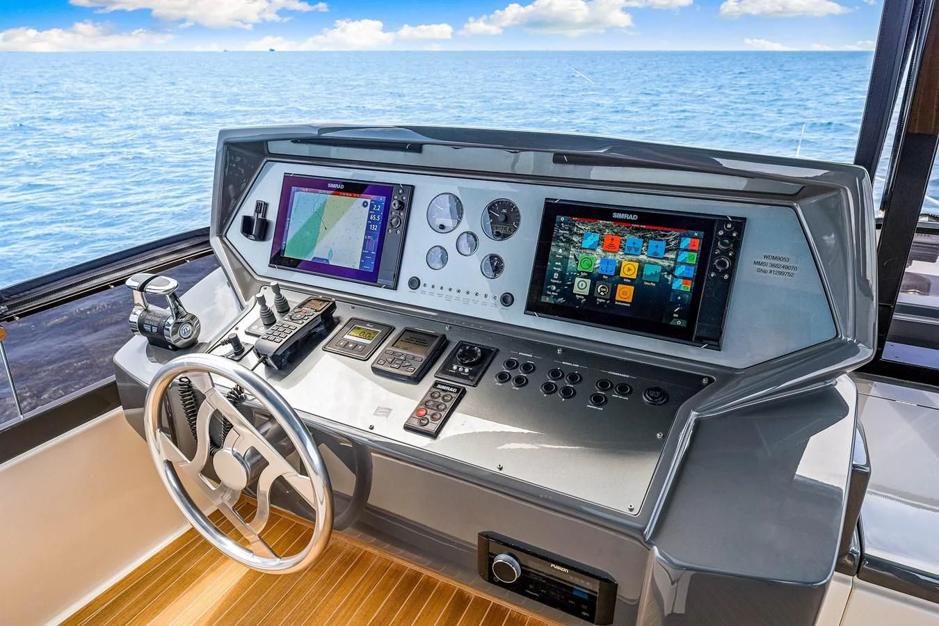the inside of a boat aboard SUNSATION Yacht for Sale