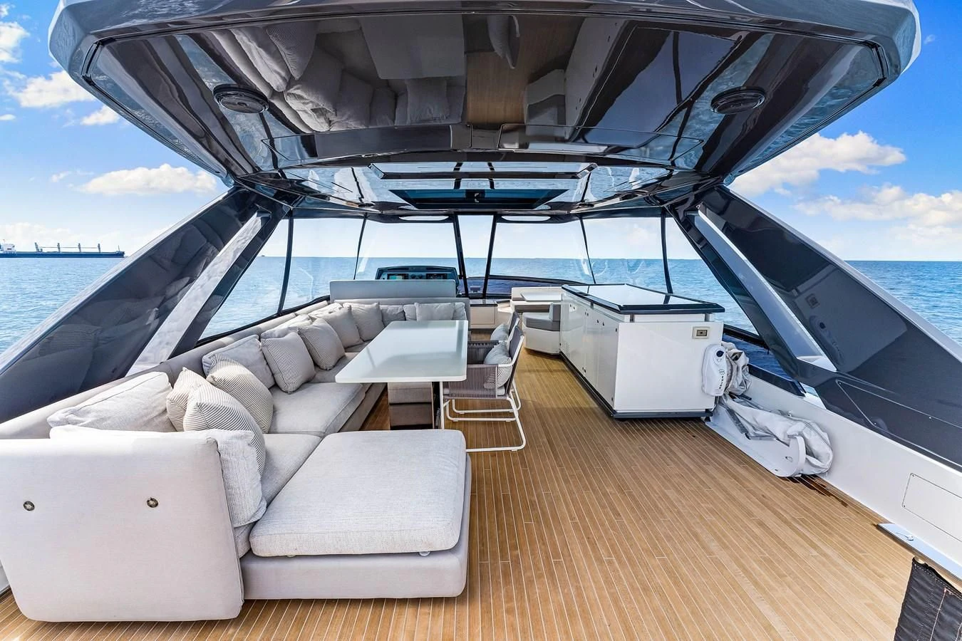 a boat on the water aboard SUNSATION Yacht for Sale