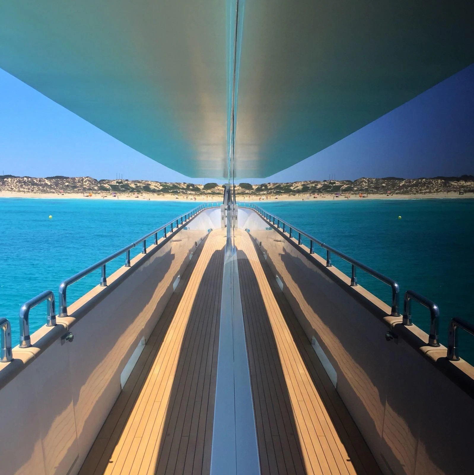 a long straight road leading to a city aboard VILLA SUL MARE Yacht for Sale