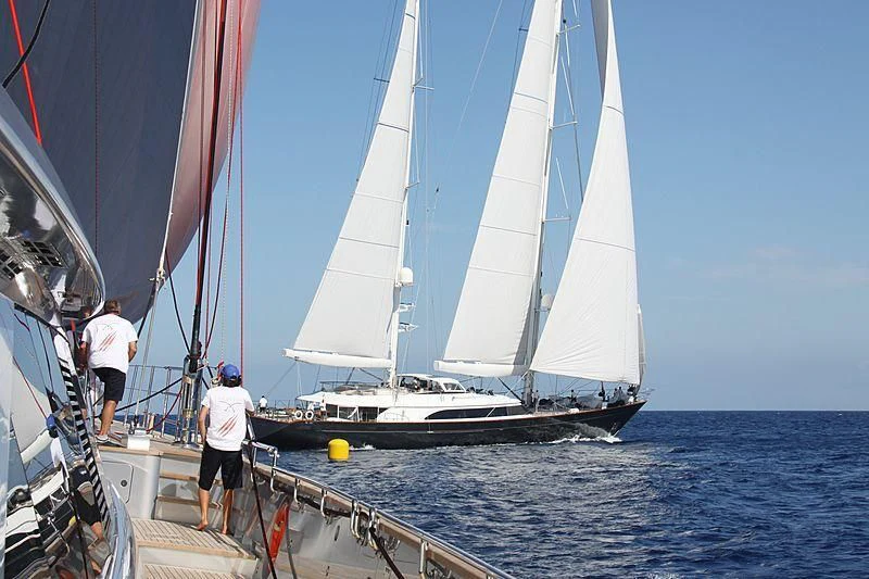 a sailboat on the water aboard SEAHAWK Yacht for Sale