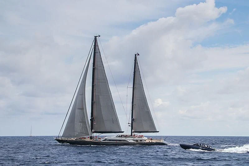 a sailboat on the water aboard SEAHAWK Yacht for Sale