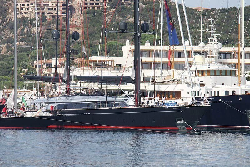 a large ship in the water aboard SEAHAWK Yacht for Sale