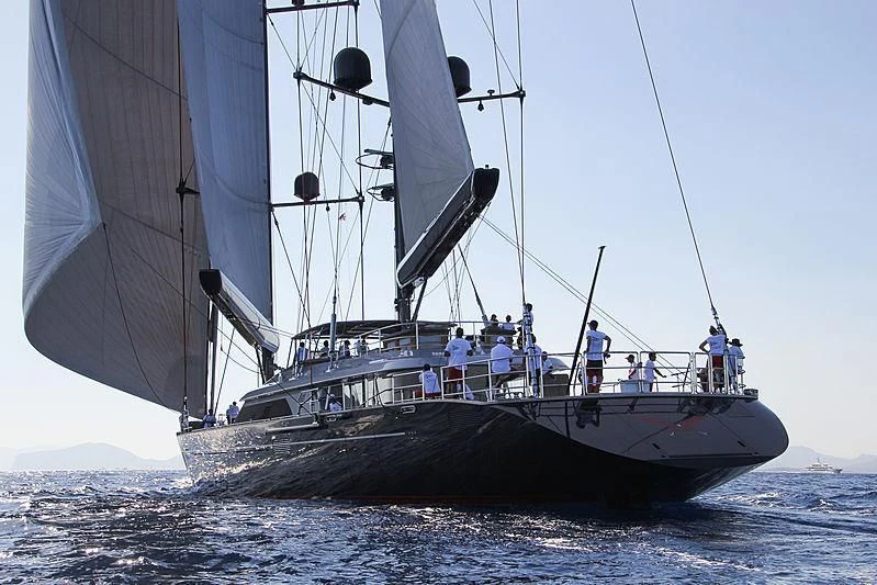 a boat sailing on the sea aboard SEAHAWK Yacht for Sale