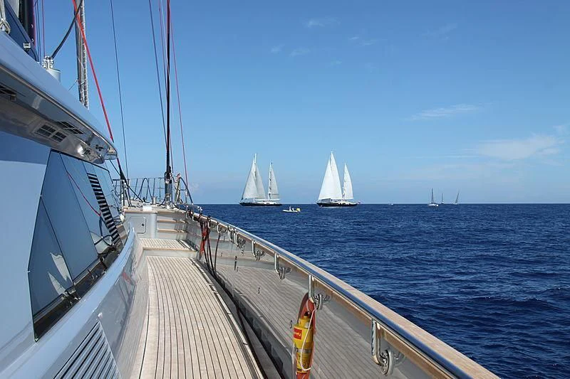 a boat on the water aboard SEAHAWK Yacht for Sale