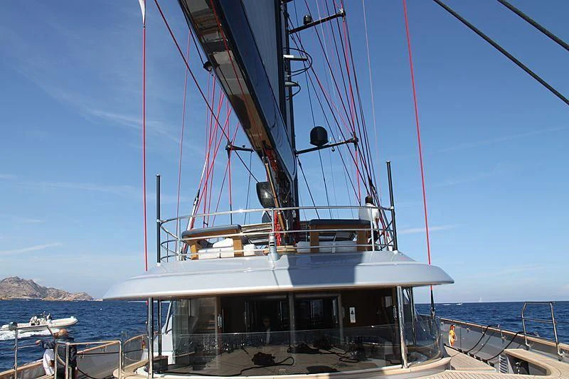 a boat docked at a pier aboard SEAHAWK Yacht for Sale