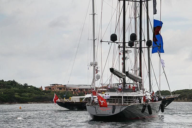 a boat sailing on the water aboard SEAHAWK Yacht for Sale