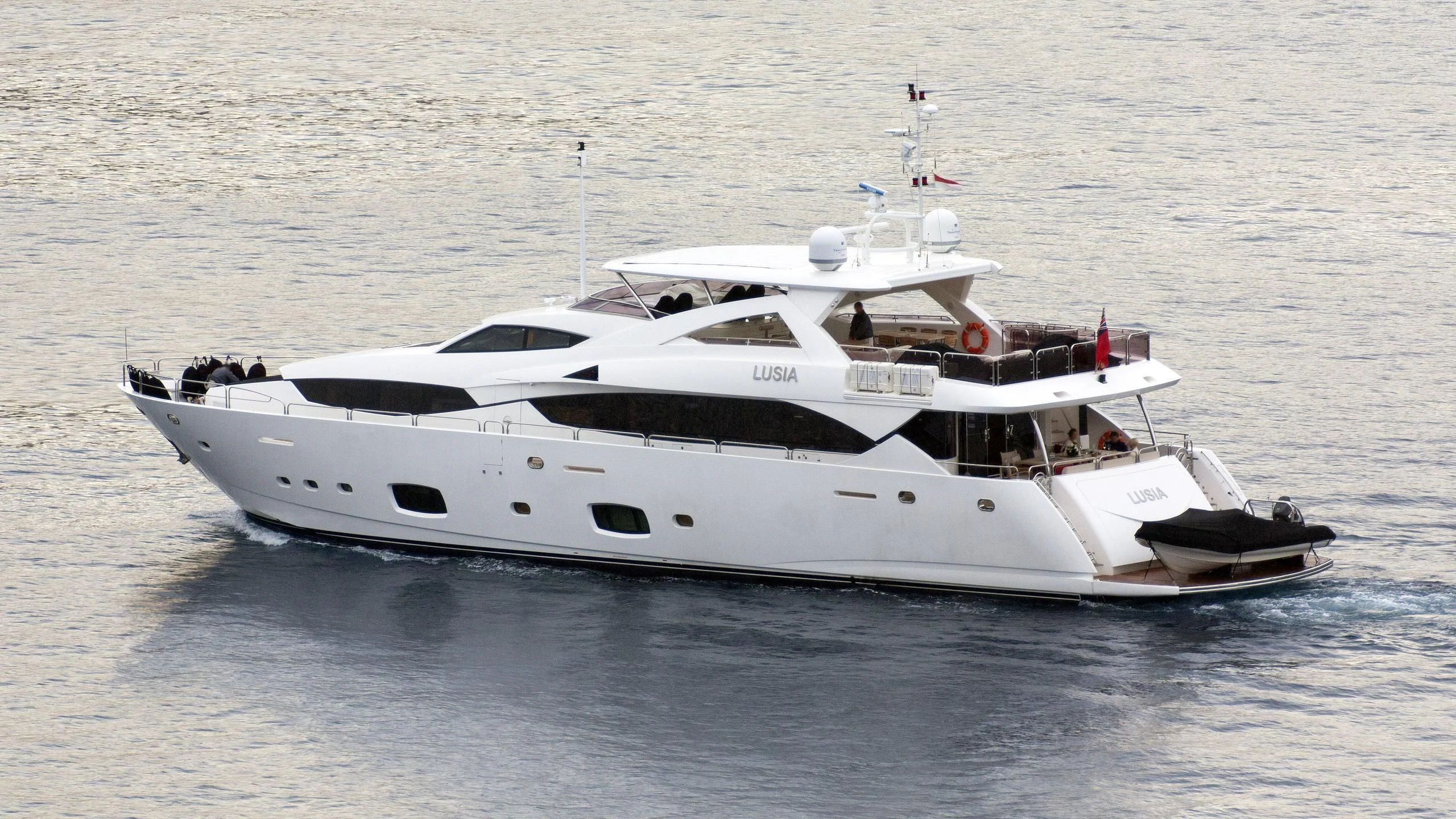 a white yacht in the water aboard FINAL CUT Yacht for Sale
