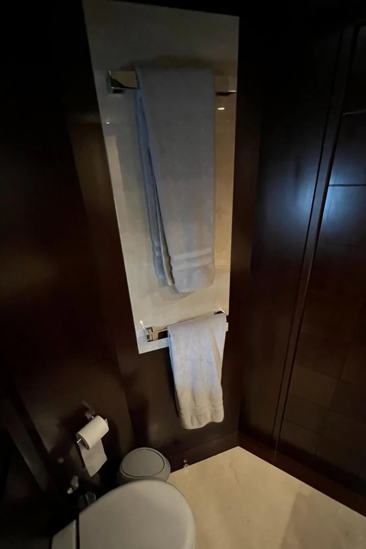 a towel on a towel aboard BT2 Yacht for Sale