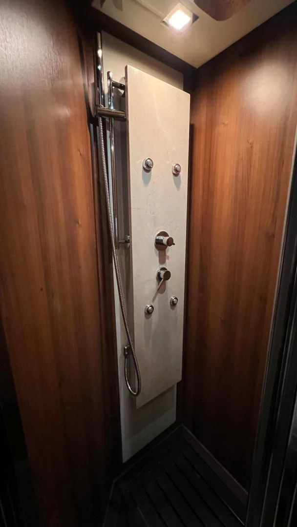a door with metal handles aboard BT2 Yacht for Sale