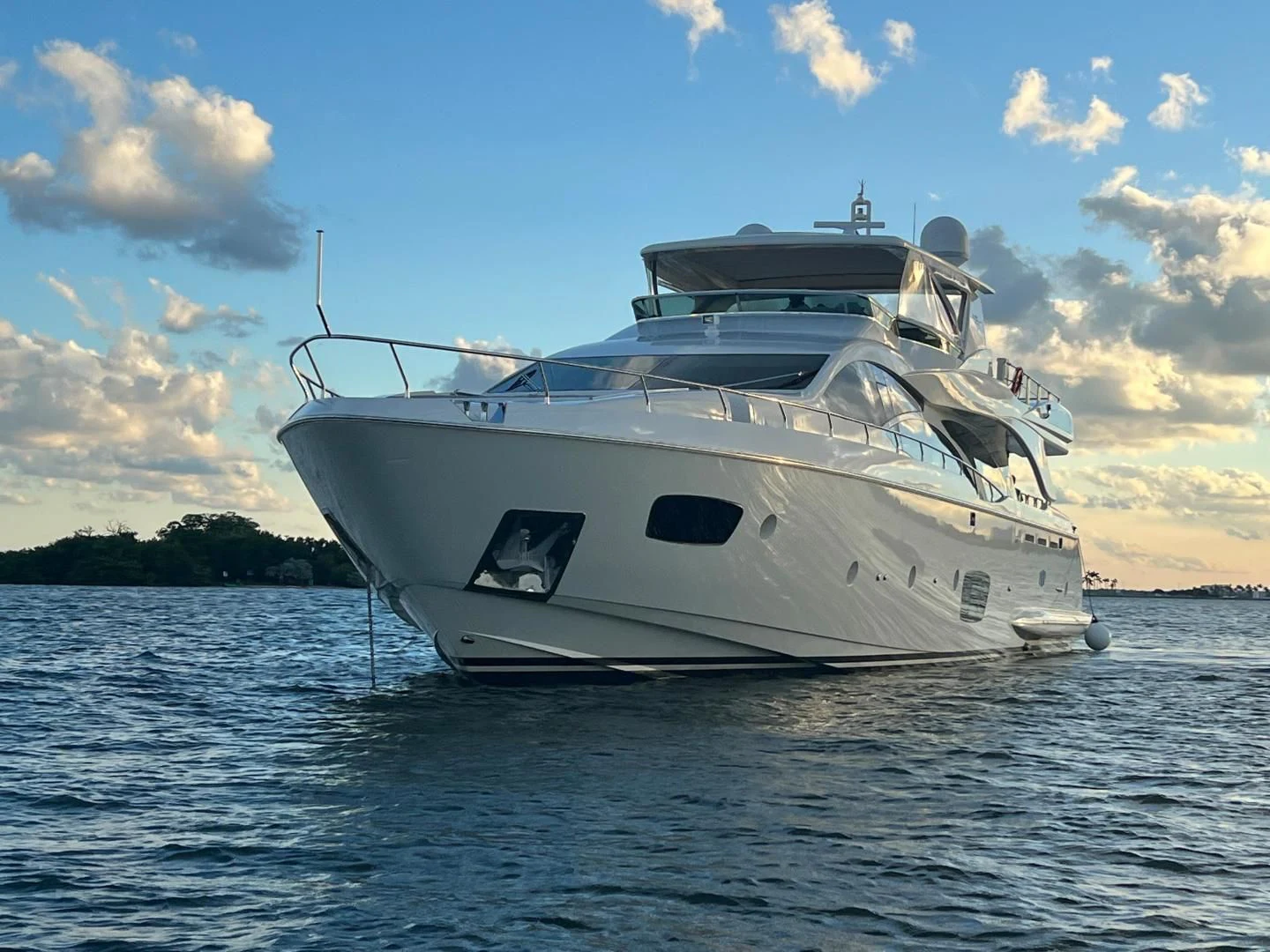 a white boat in the water aboard BT2 Yacht for Sale