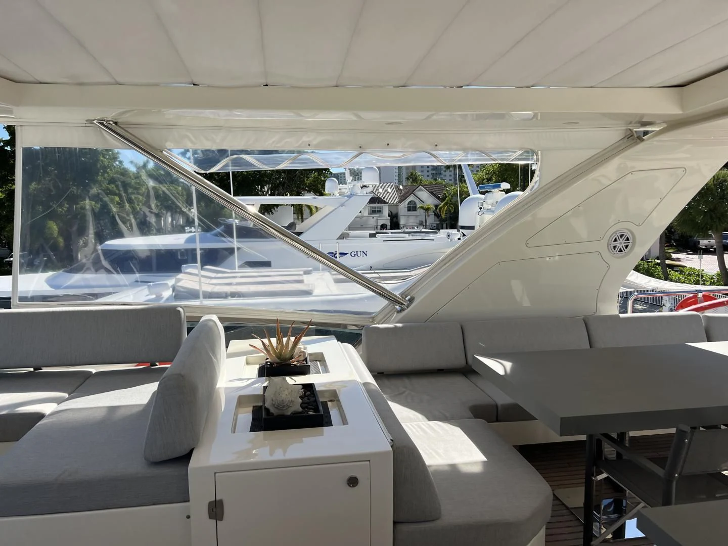 inside of an airplane aboard BT2 Yacht for Sale