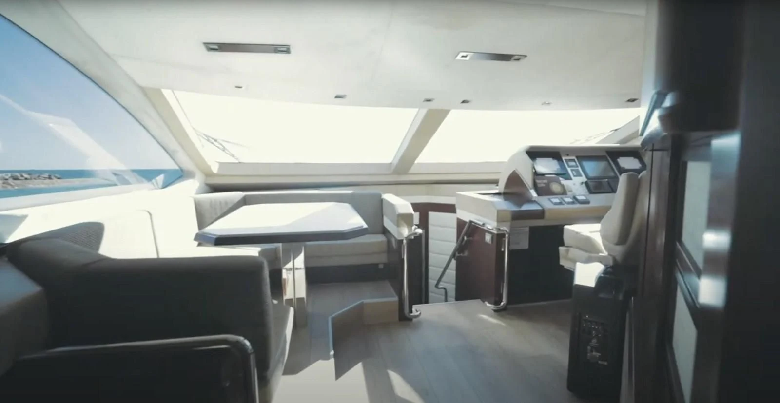 inside of a car aboard BT2 Yacht for Sale