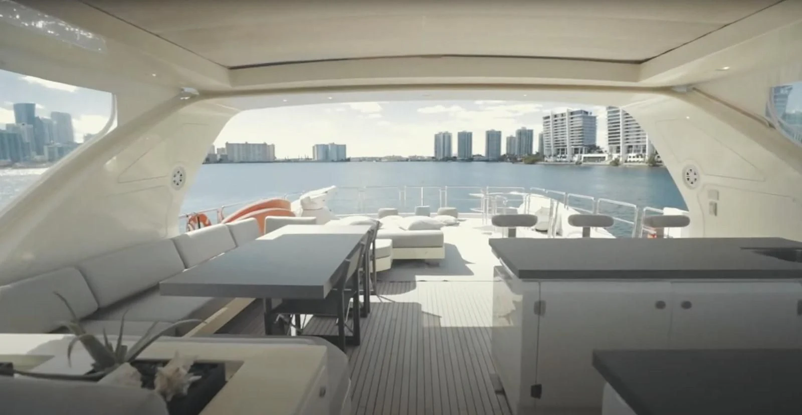 inside of an airplane aboard BT2 Yacht for Sale