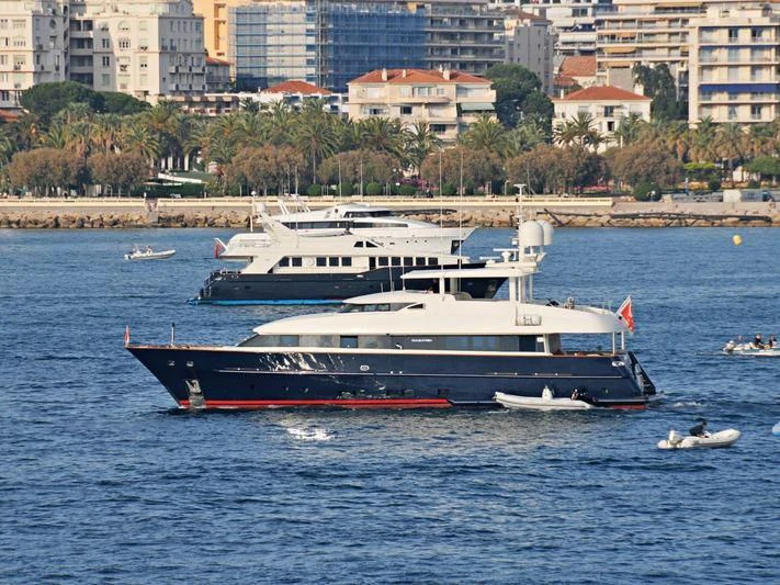 a boat on the water aboard CONTESSINA Yacht for Sale