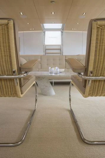 a bathroom with a sink and a shower aboard UNFURLED Yacht for Sale