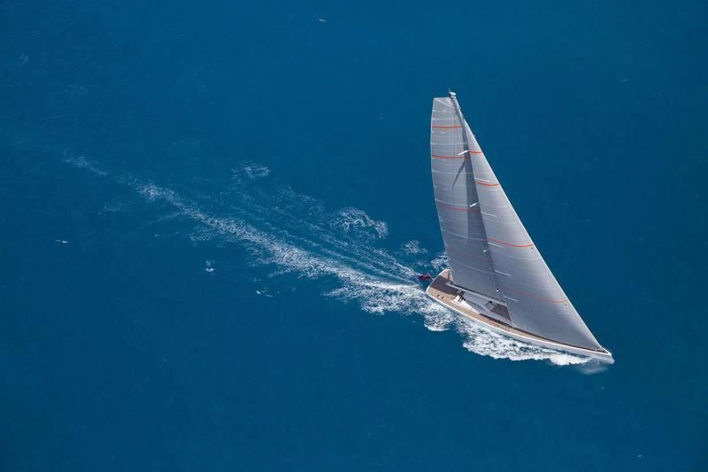 a sailboat in the water aboard UNFURLED Yacht for Sale